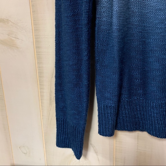 Falls Creek Blue White Ombré V Neck Sweater M - Picture 6 of 6